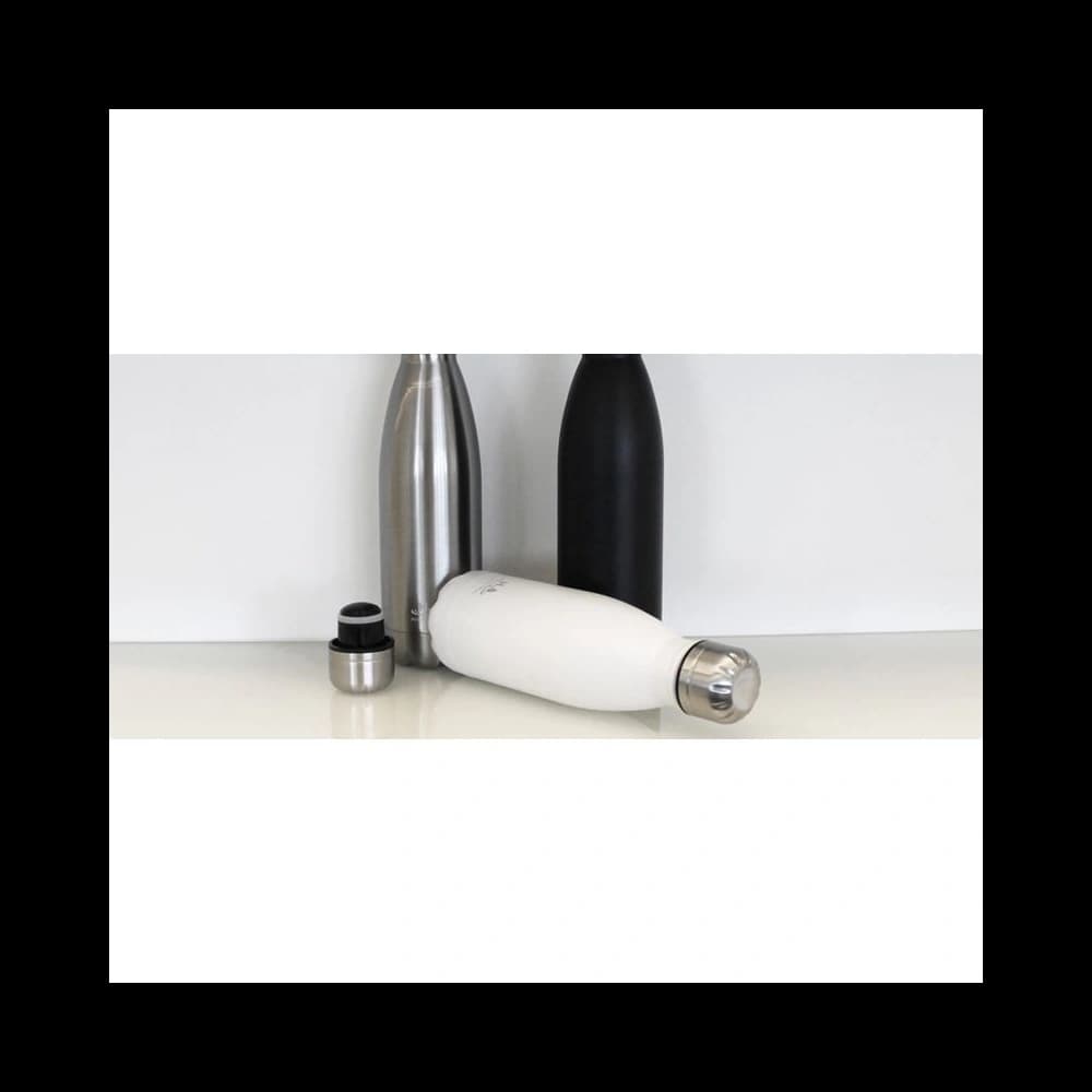 Sticlă termică din oțel inoxidabil PURO H2O 500ml (Negru Mat) - 3