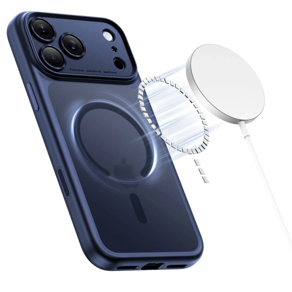 Tech-Protect Magpeak MagSafe CC Apple iPhone 17 Pro Max Matte Albastru Închis - 3