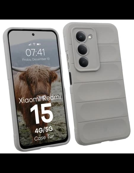 Bizon Case Tur Xiaomi Redmi 15 4G / 5G hellgrau
