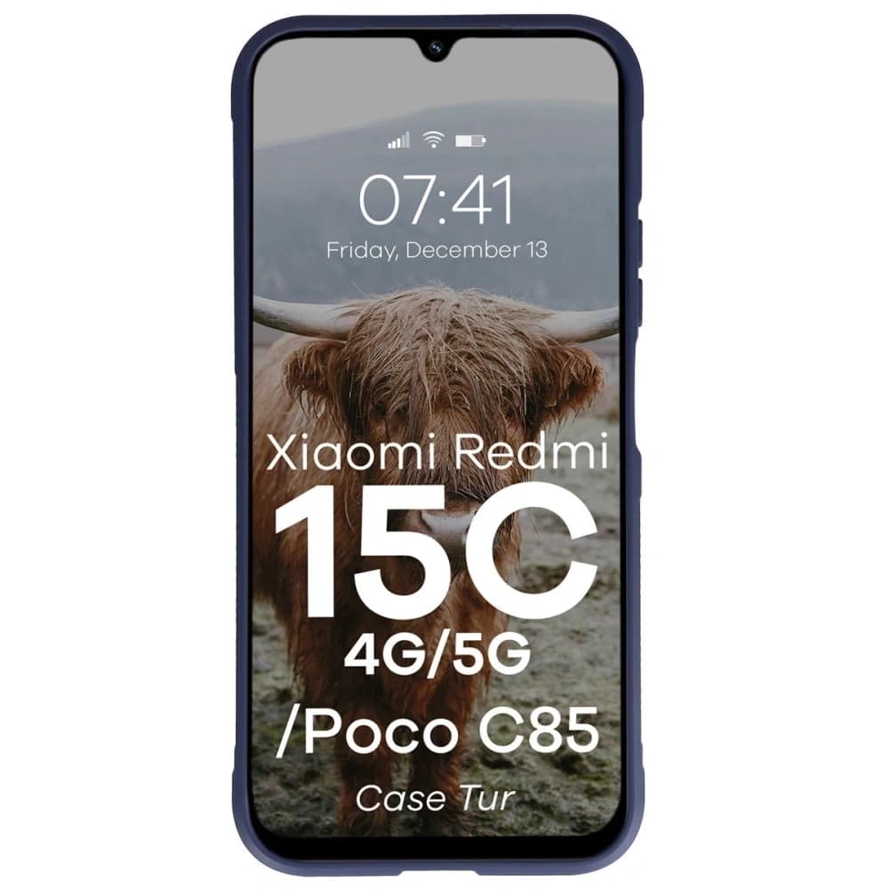 Husa Bizon pentru Xiaomi Redmi 15C 4G / 5G / POCO C85 4G 173mm albastru închis - 5