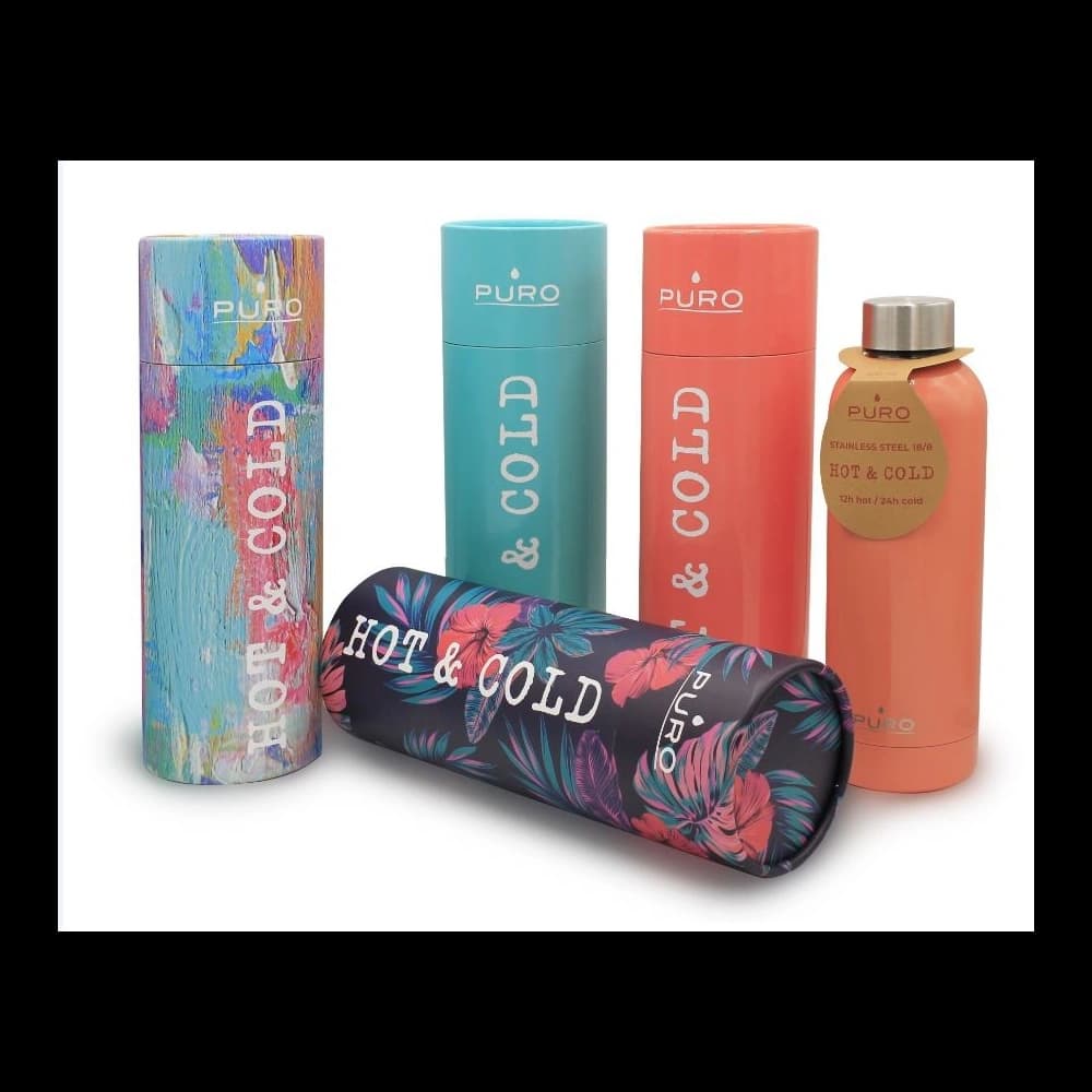 Hőszigetelt rozsdamentes acél palack Puro Hot&Cold 500ml (Fényes fekete) - 3