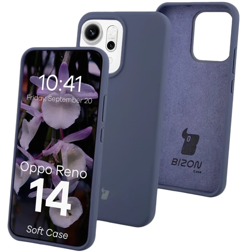 Bizon Soft Case Oppo Reno 14 dunkelblau