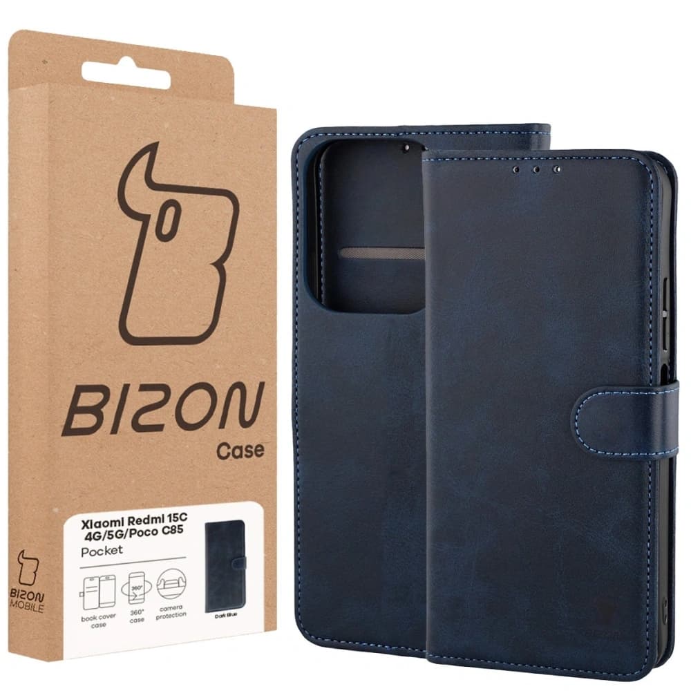 Bizon Case Pocket Xiaomi Redmi 15C 4G / 5G / Poco C85 173mm navy blue - 6