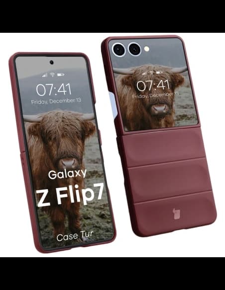 Bizon Case Tur Samsung Galaxy Z Flip7 burgundy
