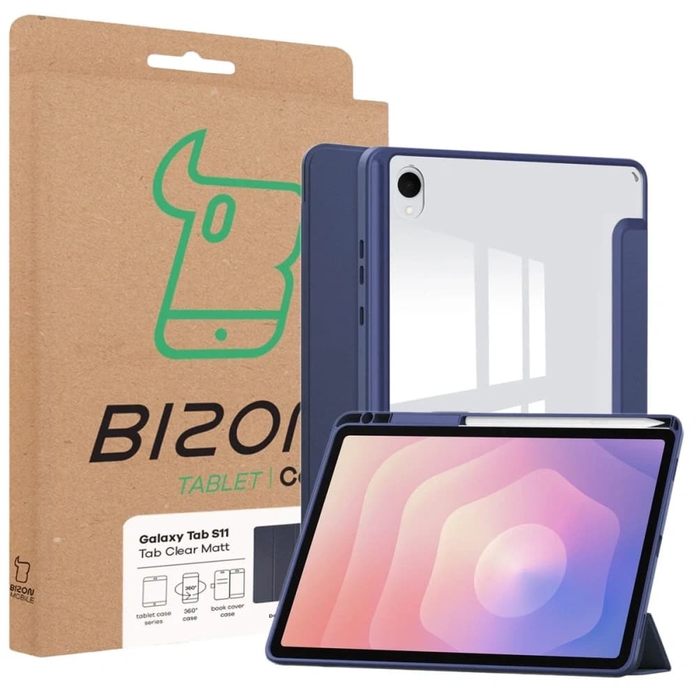 Bizon Case Tab Clear Matt Samsung Galaxy Tab S11 námořnická modrá - 8