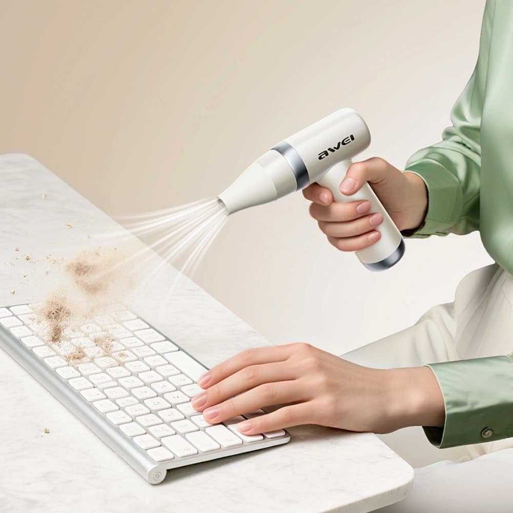 Wielofunkcyjny wiatrak AWEI F40 3w1 3300mAh biały - 6