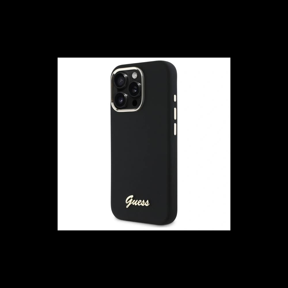 Guess Apple iPhone 16 Pro Max hardcase Silicone Script Metal Logo & Frame black - 2