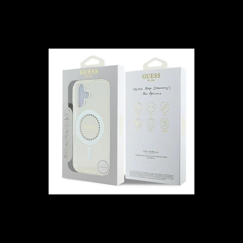 Tippelj az Apple iPhone 16 Plus kemény tokjára IML gyöngyökkel MagSafe fehér színben. - 8