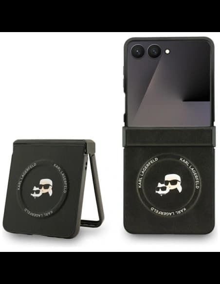 Karl Lagerfeld Karl&Choupette Pins MagSafe Samsung Galaxy Z Flip7 black