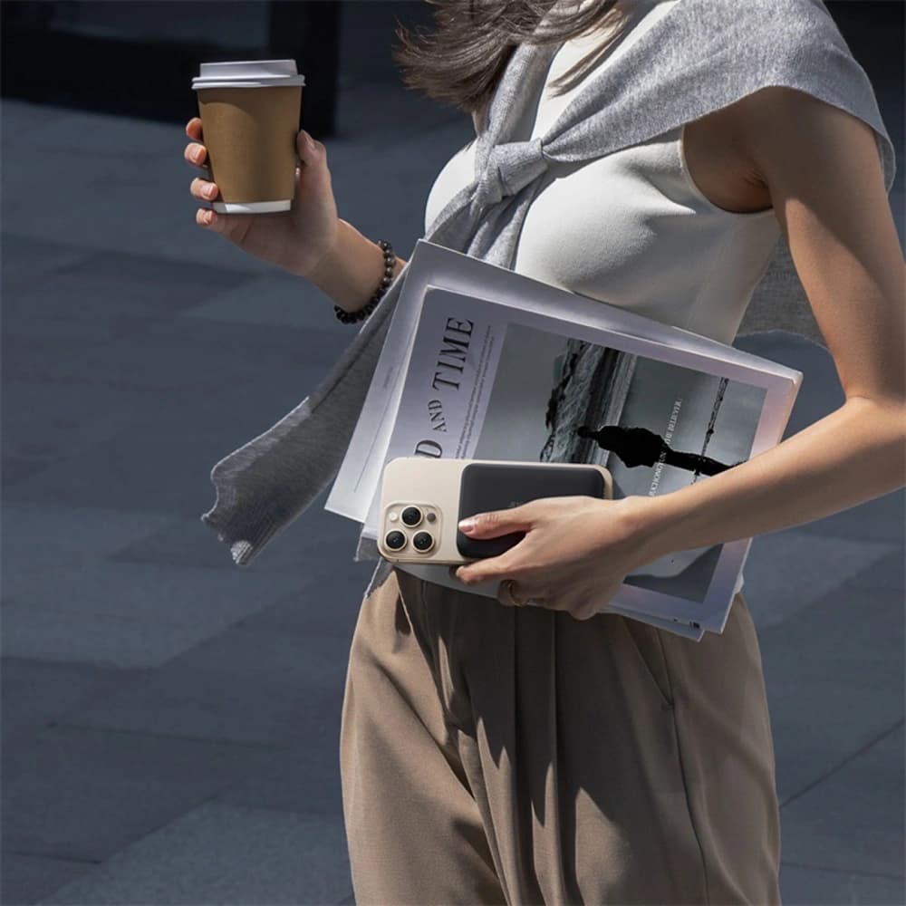 Baseus EnerFill FM11 Ultra-Mini 10000mAh 22.5W Powerbank kompatibel mit MagSafe + Baseus Simple USB-C Kabel 20V 3A 30cm schwarz - 9