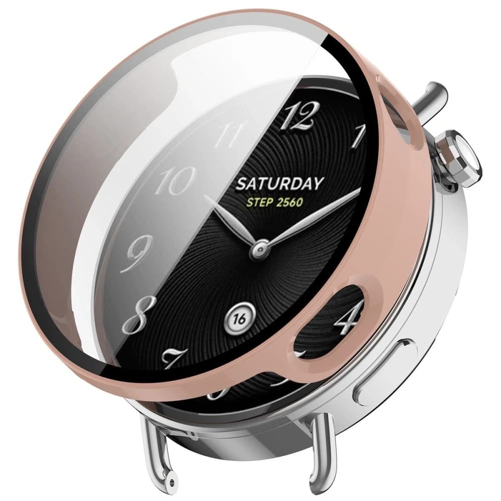 Caz Bizon+Sticlă Ceas Xiaomi Watch S4 41mm roz - 4