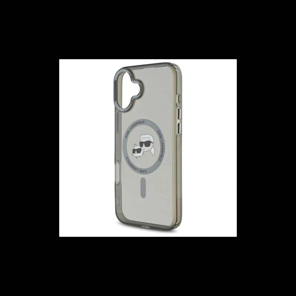Karl Lagerfeld Apple iPhone 16 Plus hardcase IML Metal Karl&Choupette Head MagSafe negru - 6