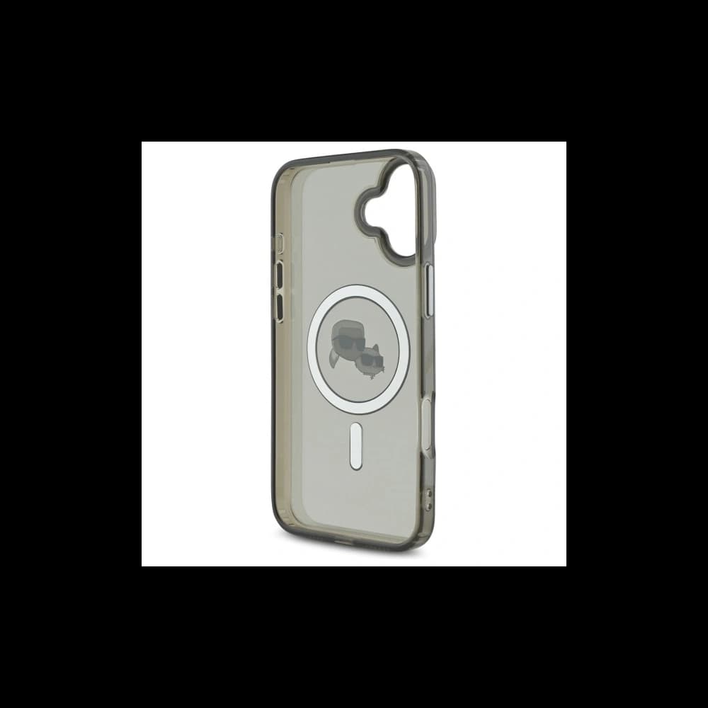 Karl Lagerfeld Apple iPhone 16 Plus hardcase IML Metal Karl&Choupette Head MagSafe negru - 7
