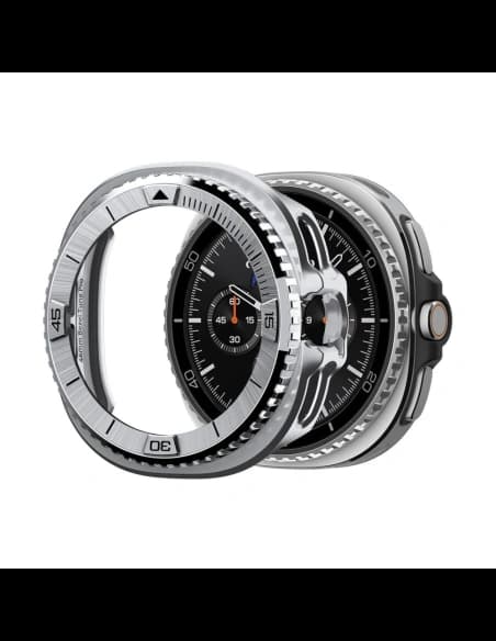 Spigen Bezel Tune Pro Pilot Samsung Galaxy Watch 8 Classic 46mm Silber