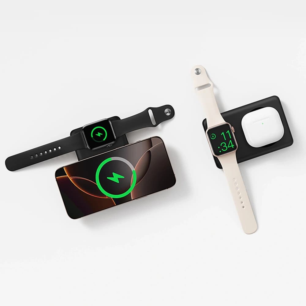 Bancă de alimentare Baseus EnerFill FT11 10000mAh 27W MagSafe, pentru Apple Watch și smartphone-uri cu cablu USB-C 20V/3A 30 cm negru - 3