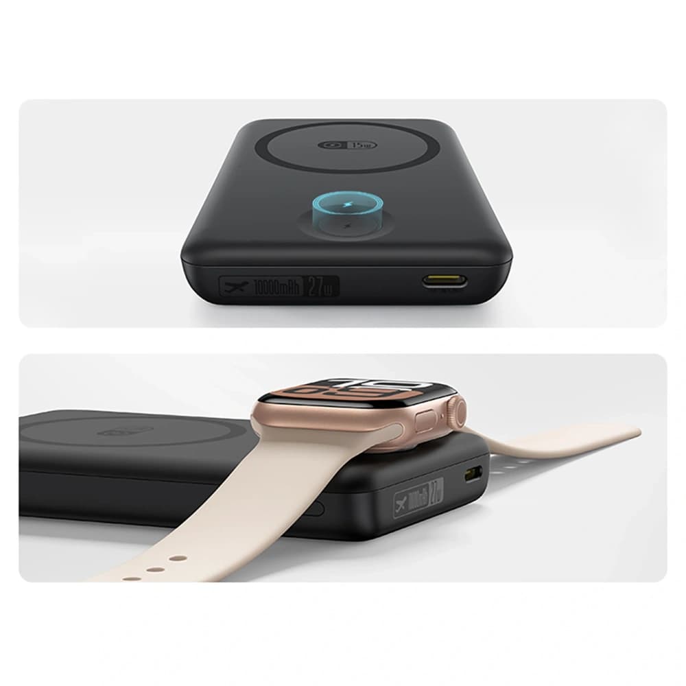 Bancă de alimentare Baseus EnerFill FT11 10000mAh 27W MagSafe, pentru Apple Watch și smartphone-uri cu cablu USB-C 20V/3A 30 cm negru - 6