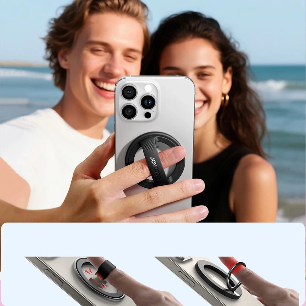 Joyroom JR-ZS500 mágneses gyűrű az ujjakra, MagSafe kompatibilis, fekete - 3