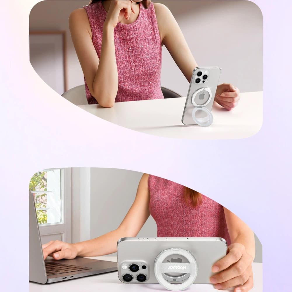 Joyroom JR-ZS500 mágneses gyűrű az ujjakhoz, MagSafe kompatibilis, fehér - 3