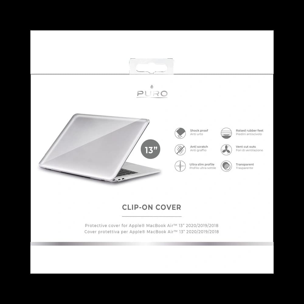 Obal PURO Clip On Apple Macbook Air 13 (2020 / 2018) (průhledný) - 6