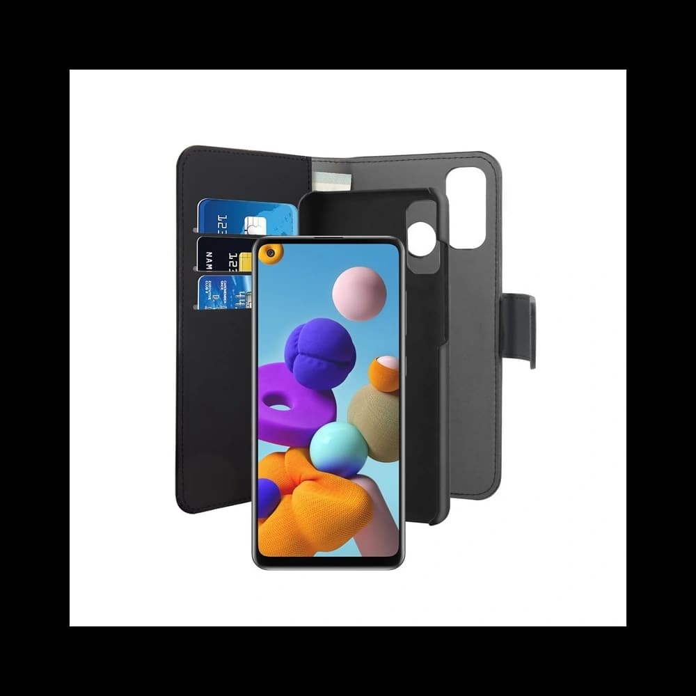 Samsung PURO Geldbörse Abnehmbare 2-in-1 Tasche Galaxy A21s (schwarz) - 3