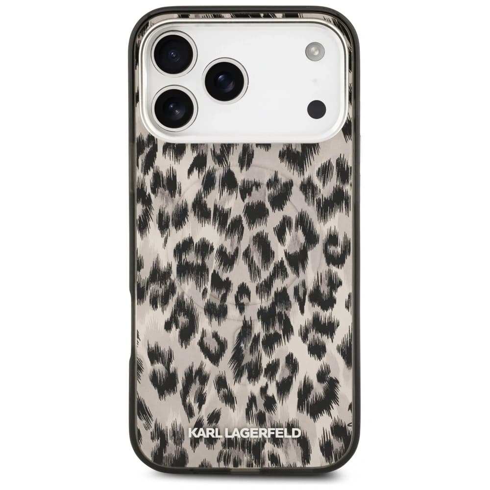 Karl Lagerfeld IML leopardí vzor MagSafe Apple iPhone 17 Pro Max hnědý - 3