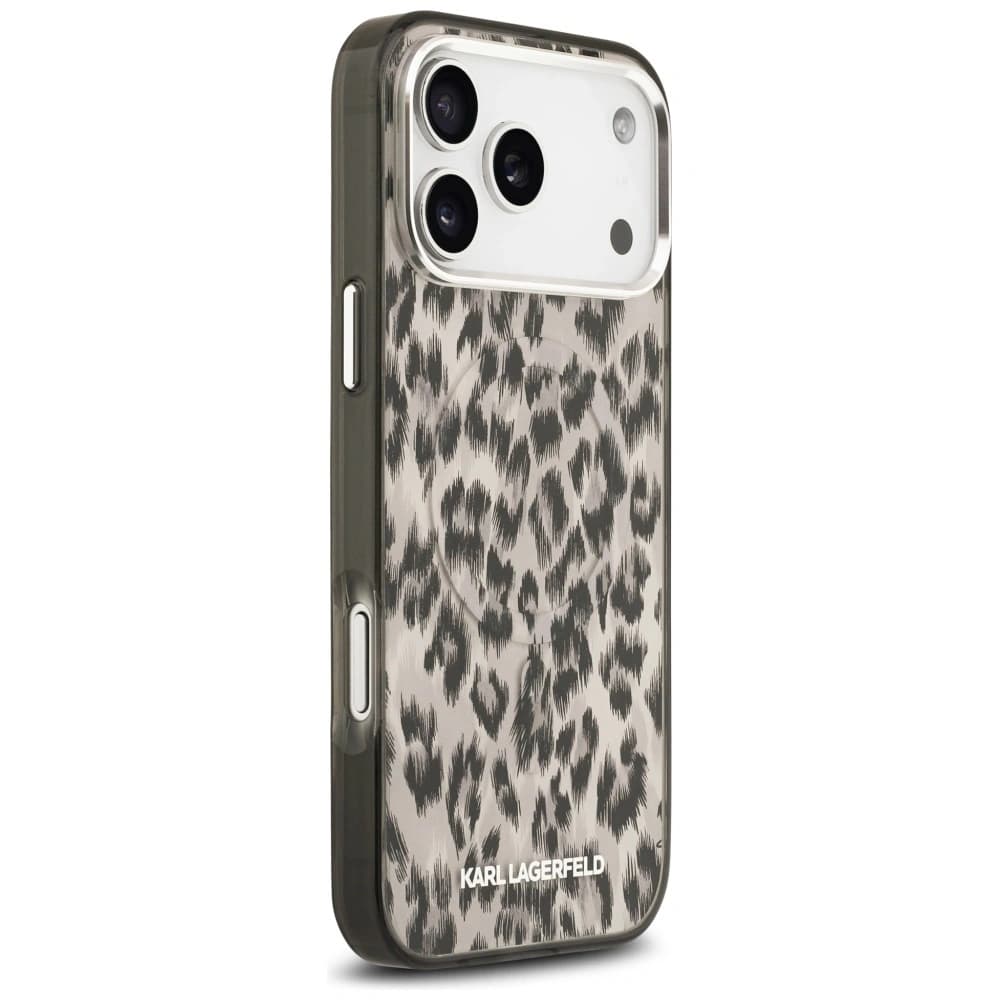 Karl Lagerfeld IML leopardí vzor MagSafe Apple iPhone 17 Pro Max hnědý - 4