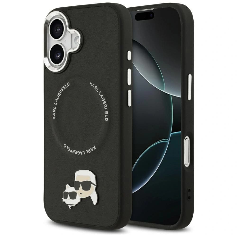 Karl Lagerfeld Karl & Choupette Insigne MagSafe Apple iPhone 17 negru