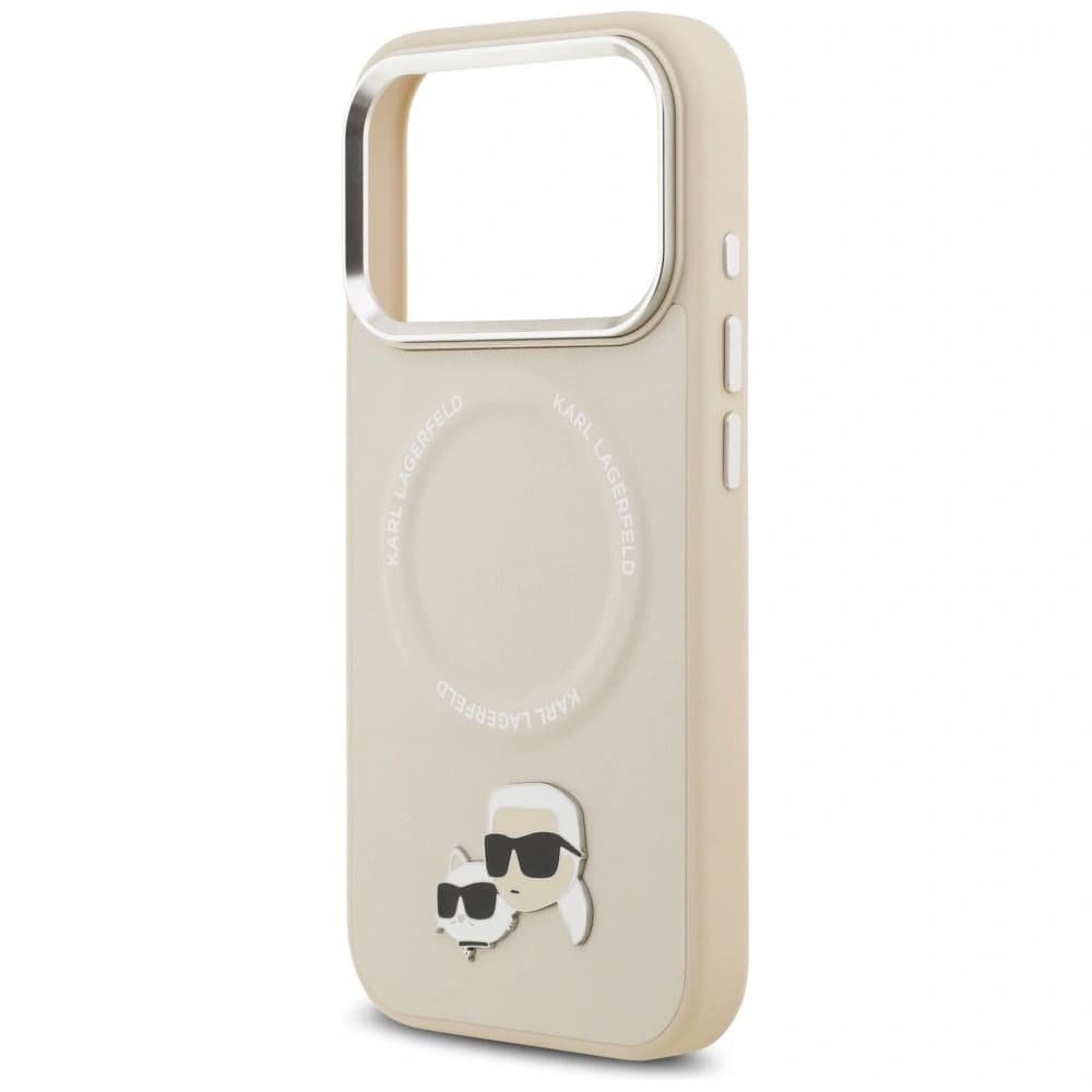 Karl Lagerfeld Karl & Choupette Pins MagSafe Apple iPhone 17 Pro Max béžová - 6