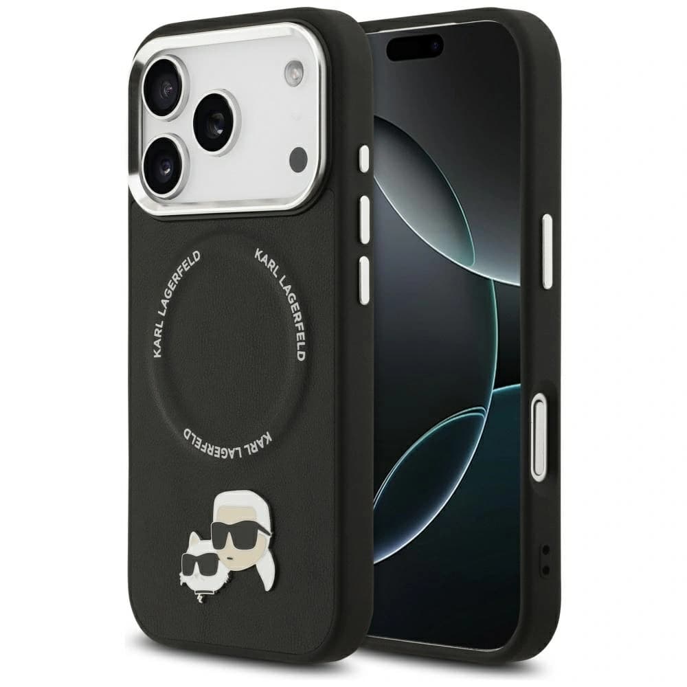 Karl Lagerfeld Karl & Choupette Pins MagSafe Apple iPhone 17 Pro Max černá