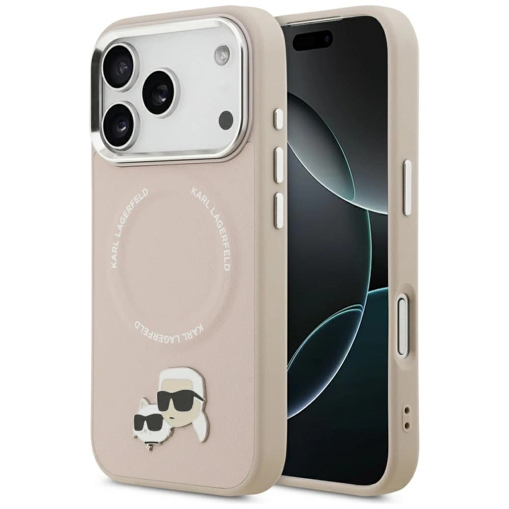 Karl Lagerfeld Karl & Choupette Pins MagSafe Apple iPhone 17 Pro růžový