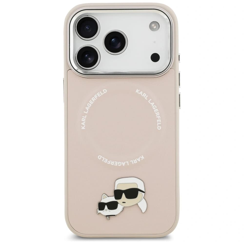 Karl Lagerfeld Karl & Choupette Pins MagSafe Apple iPhone 17 Pro růžový - 3