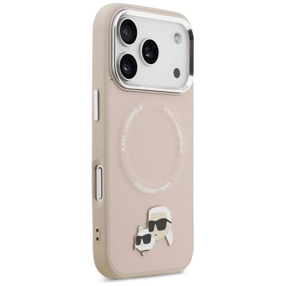 Karl Lagerfeld Karl & Choupette Pins MagSafe Apple iPhone 17 Pro růžový - 4