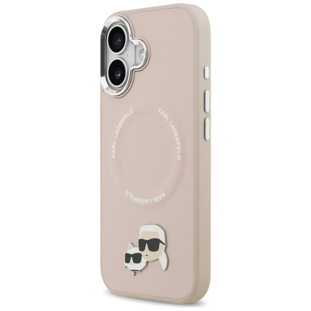 Karl Lagerfeld Karl & Choupette Pins MagSafe Apple iPhone 17 roz roz. - 2