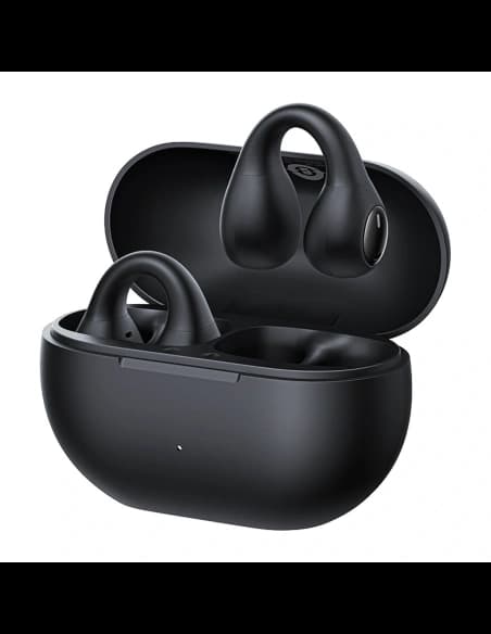 Bezprzewodowe słuchawki Baseus Bass 15 Clip OWS + kabel Baseus Simple USB-C 3A 30cm czarne