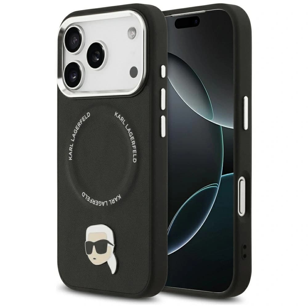 Karl Lagerfeld Karl Pin MagSafe Apple iPhone 17 Pro Max černý