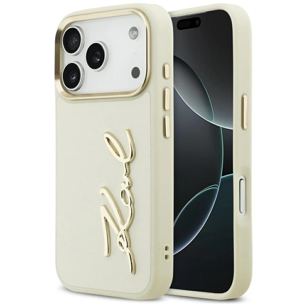 Karl Lagerfeld Karl Script Logo Apple iPhone 17 Pro bej