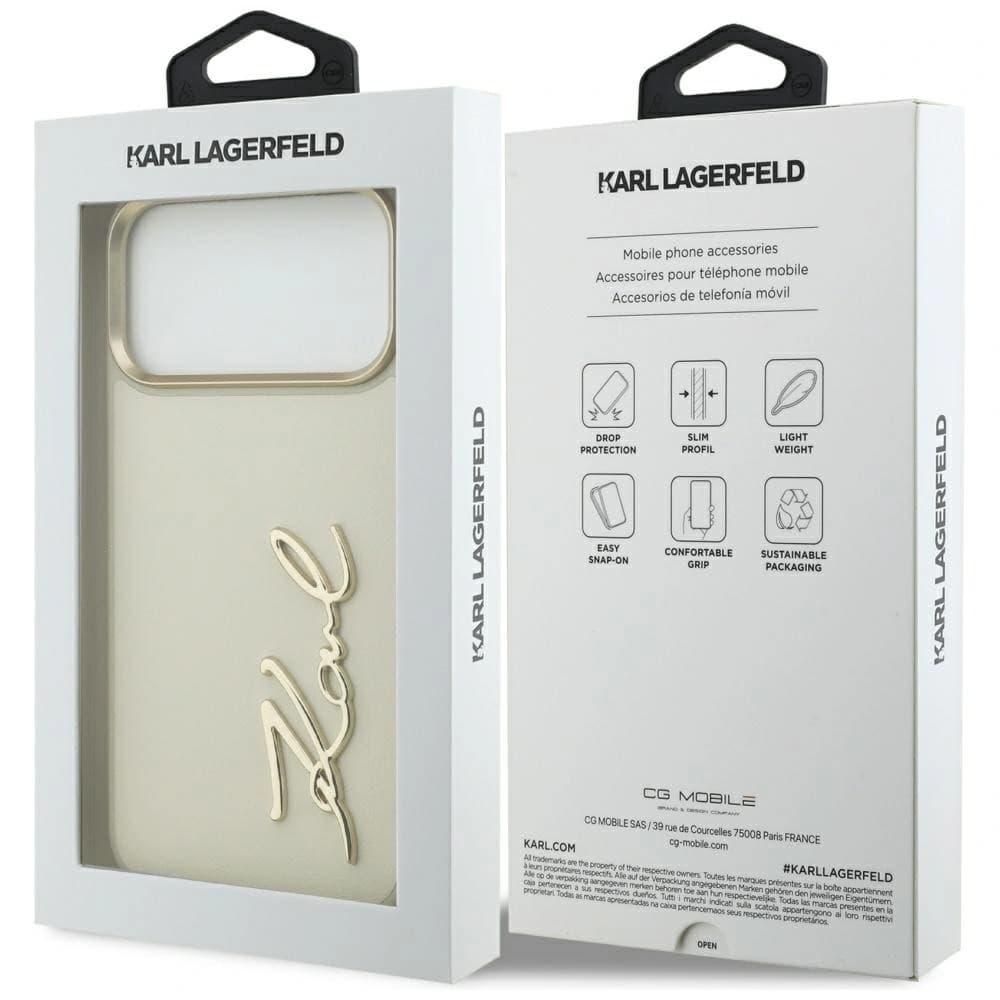 Karl Lagerfeld Karl Script Logo Apple iPhone 17 Pro Max béžový - 8