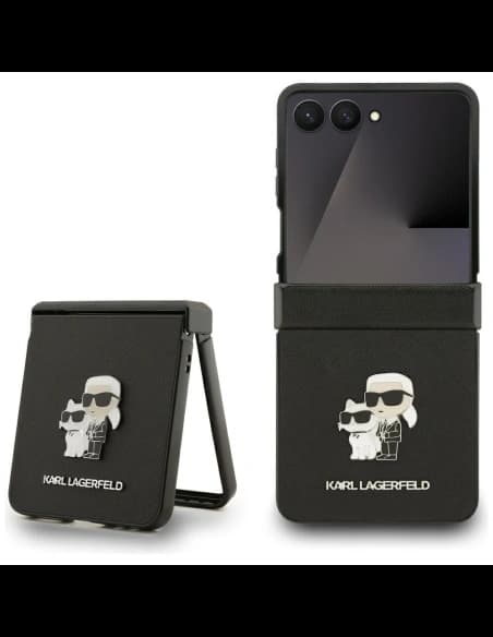Karl Lagerfeld Saffiano Karl&Choupette Pin Samsung Galaxy Z Flip7 black