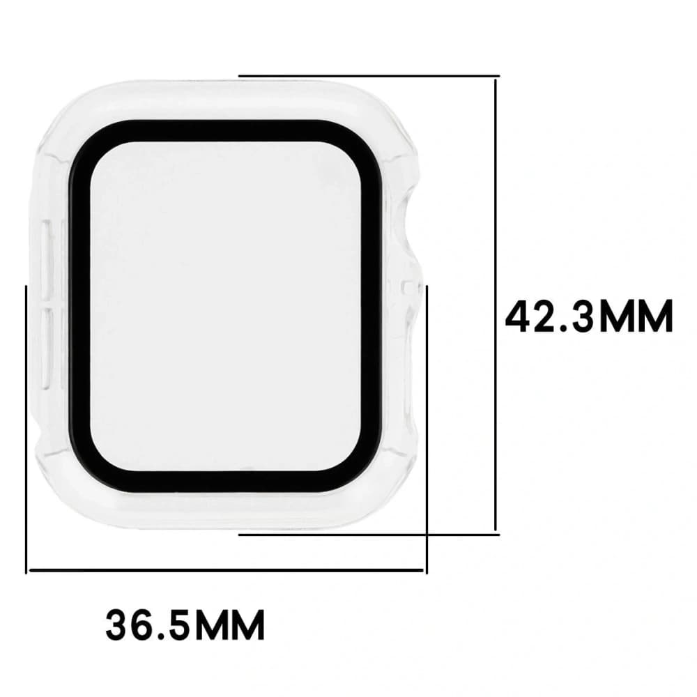 Bizon Case+Glass Uhr Apple Watch SE 3 / SE 2 / SE / 6 / 5 / 4 40mm klar - 2