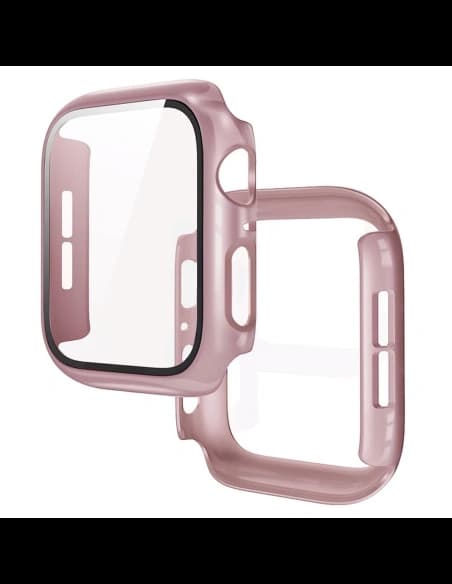 Bizon Case+Glass Hodinky Apple Watch SE 3 / SE 2 / SE / 6 / 5 / 4 40mm růžové zlato