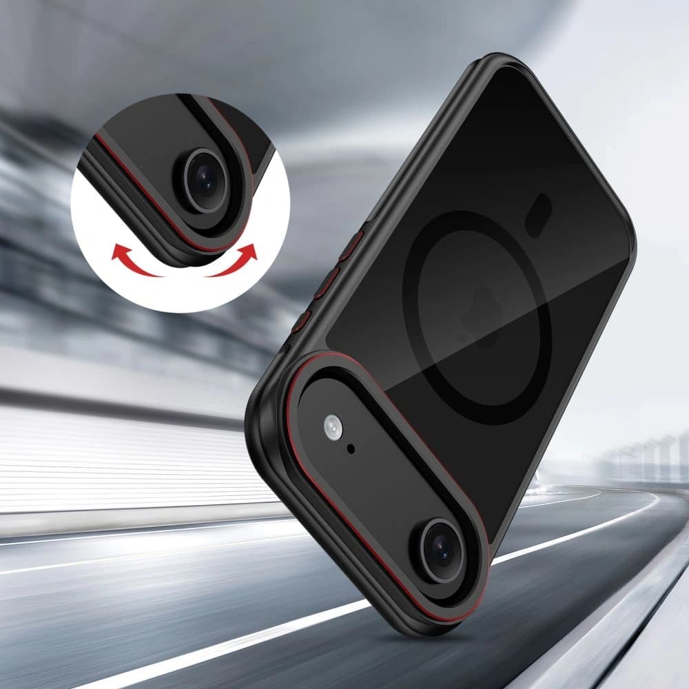 Tech-Protect MagHybrid MagSafe Apple iPhone Air Negru/roșu - 6