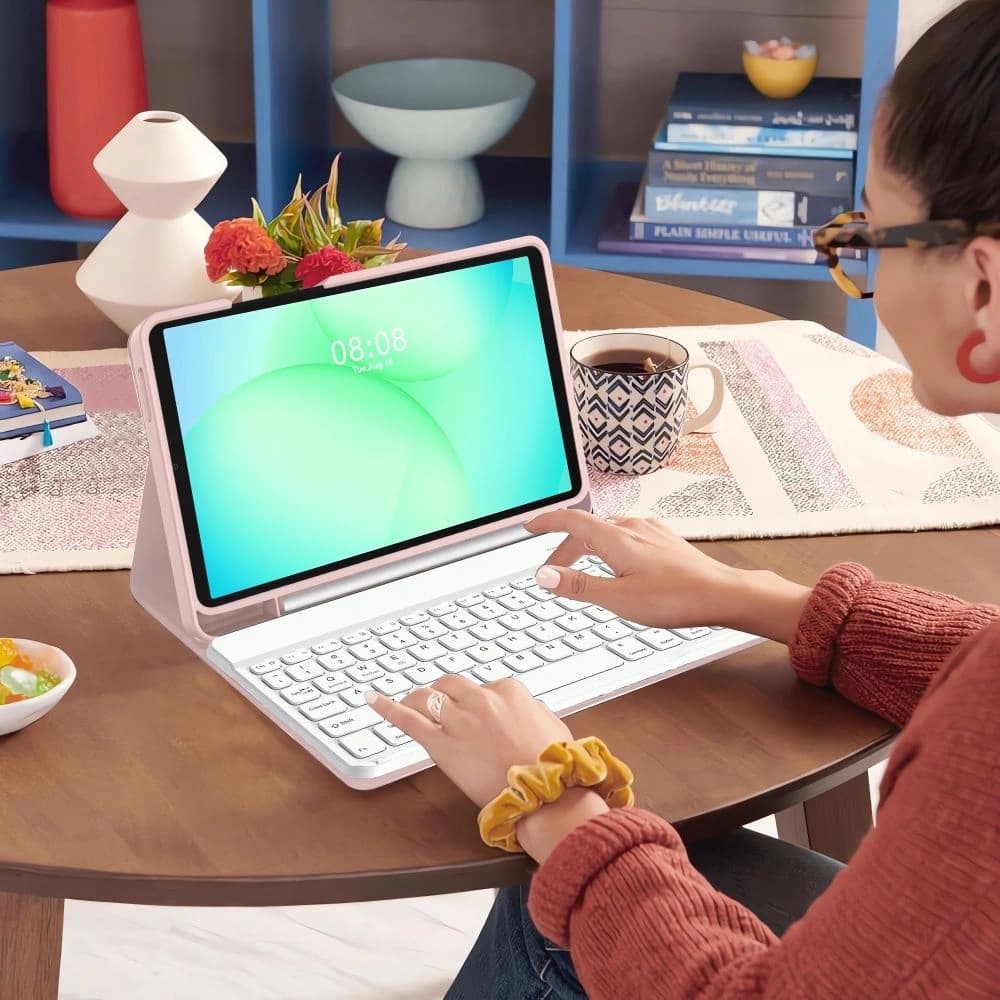 Tech-Protect Smartcase Pen + Keyboard Samsung Galaxy Tab A9 / A11 8.7 X110 / X115 / X133 / X135 Pink - 7