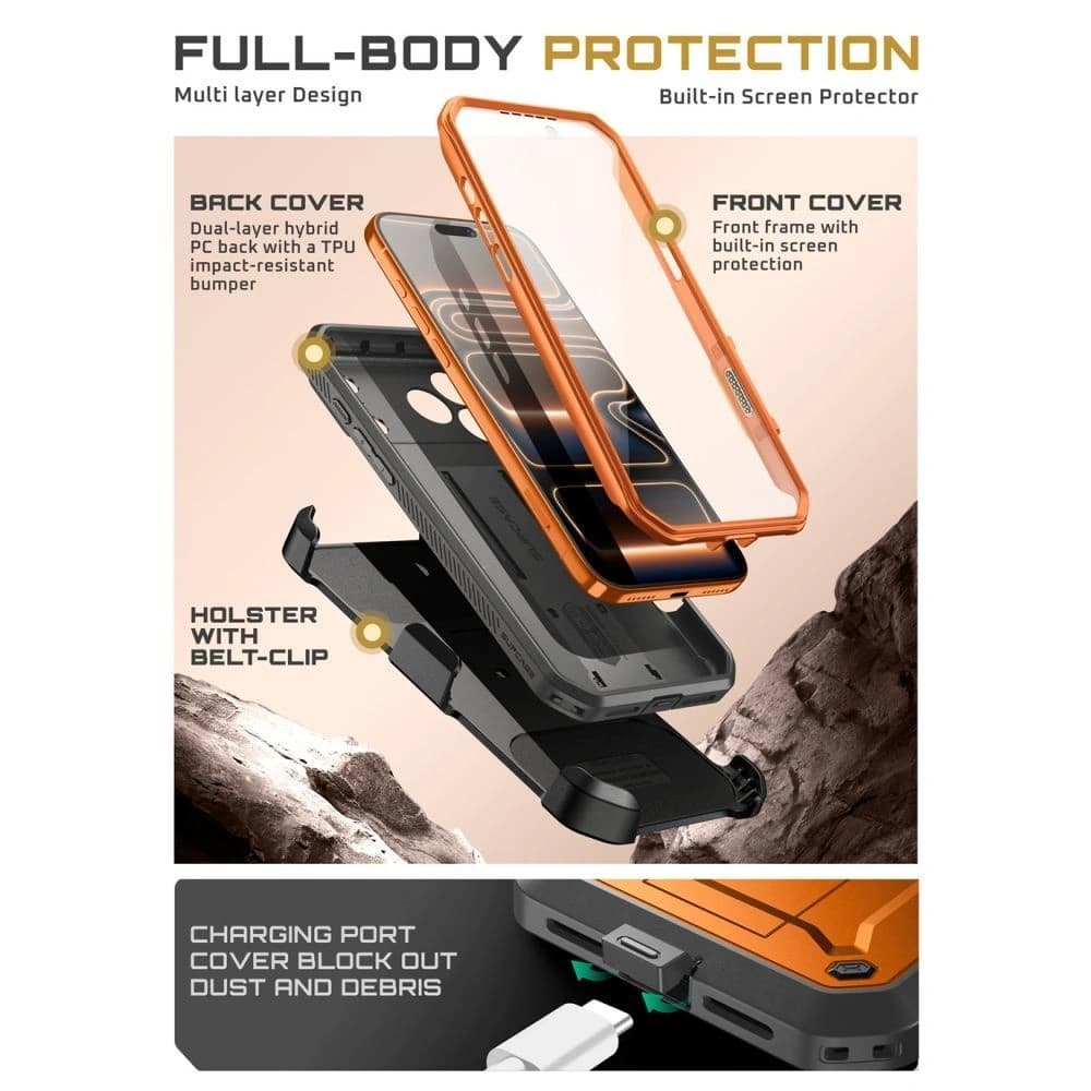 Supcase Unicorn Beetle Pro Apple iPhone 17 Pro Koralle - 6