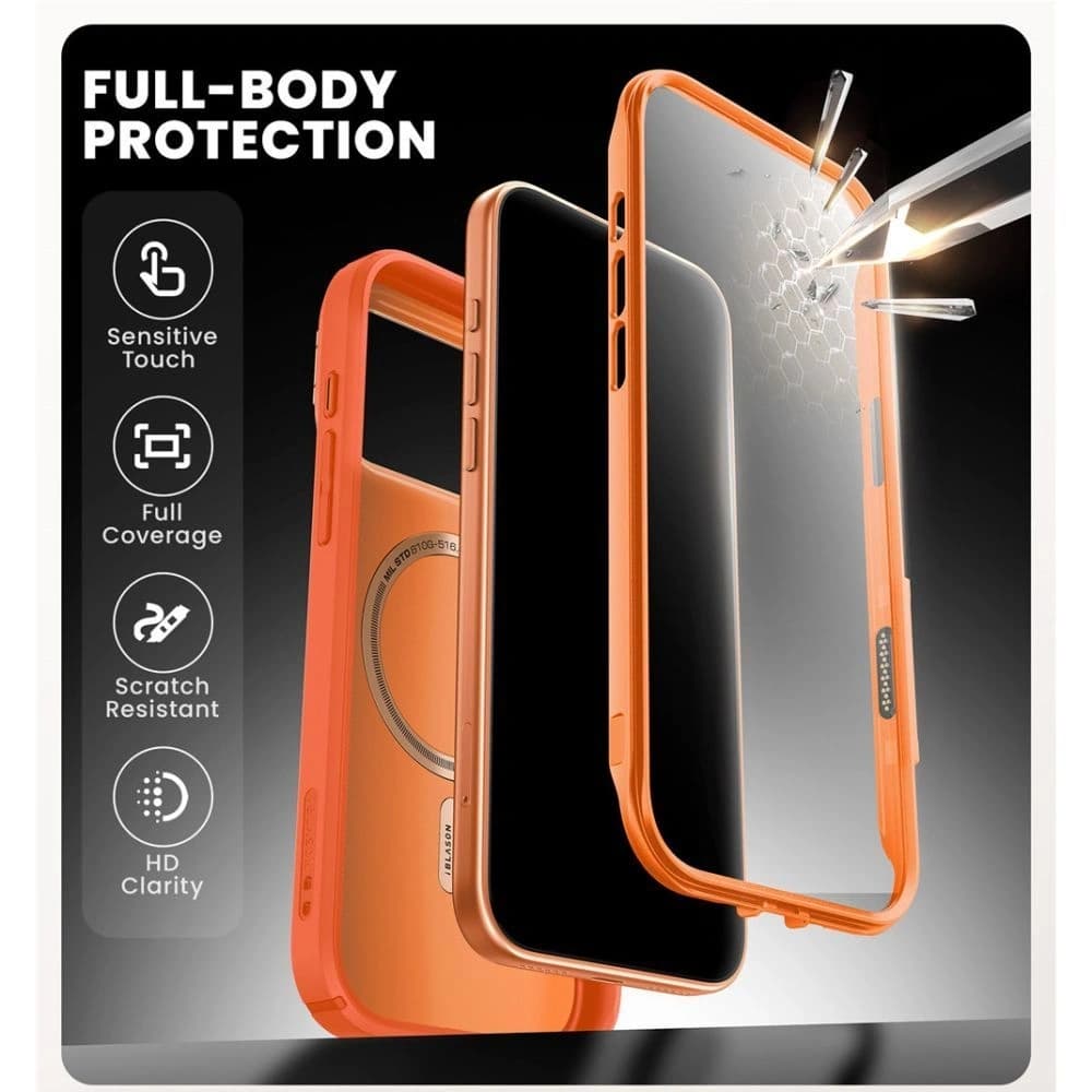 Supcase IBLSN Ares Flip Mag MagSafe Apple iPhone 17 Pro Korálový - 8