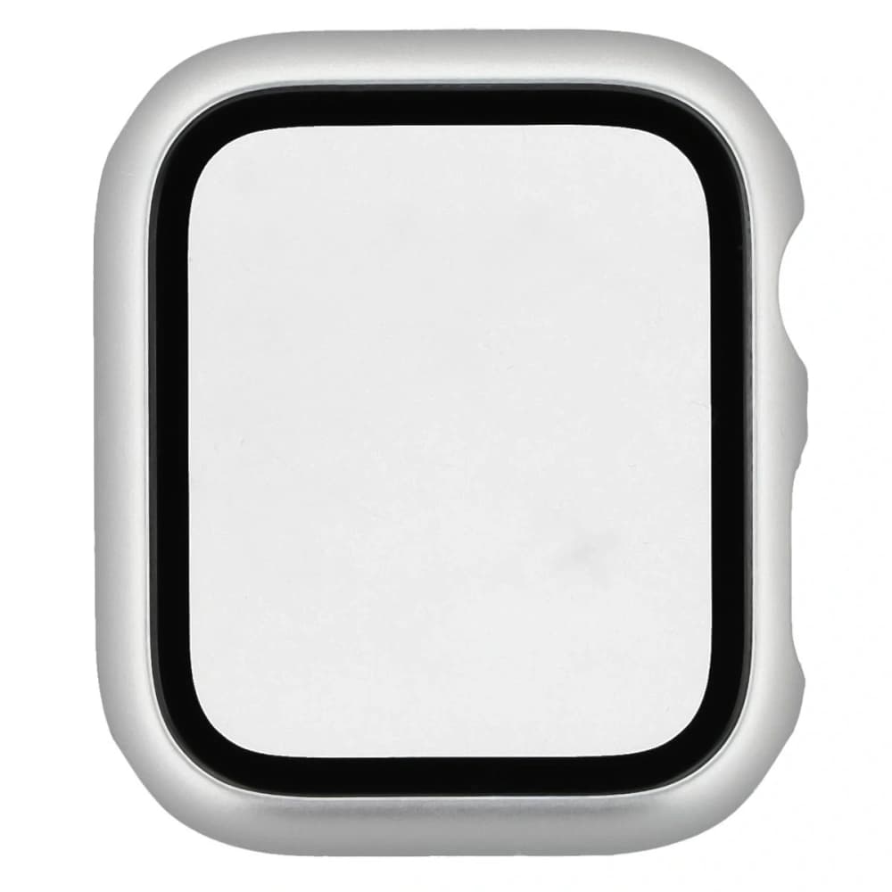 Bizon Case+Glass Hodinky Apple Watch SE 3 / SE 2 / SE / 6 / 5 / 4 44mm matný stříbrný - 8