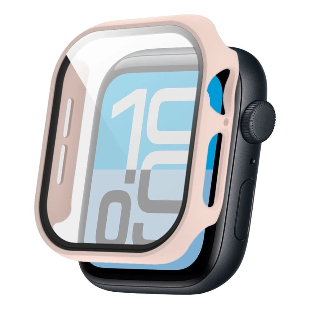 Bizon Case+Üveg Óra Apple Watch SE 3 / SE 2 / SE / 6 / 5 / 4 40mm matt rózsaszín - 4