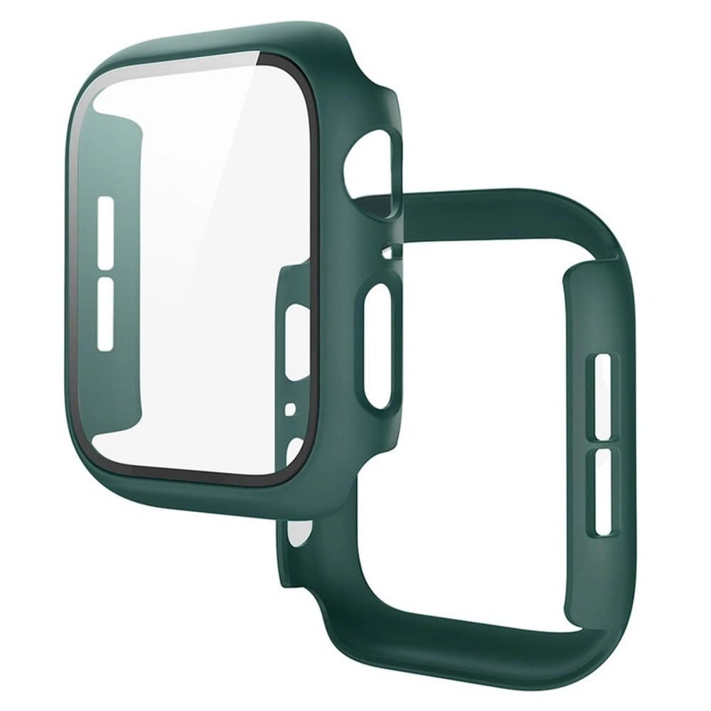 Bizon Case+Üveg Óra Apple Watch SE 3 / SE 2 / SE / 6 / 5 / 4 40mm matt sötétzöld