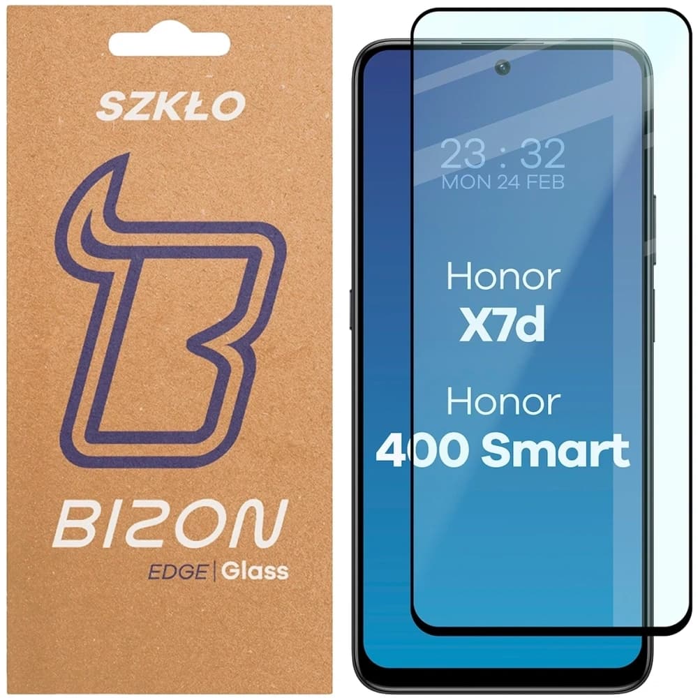 Bizon Glass Edge 2 Honor X7d / Honor 400 Smart černý rám