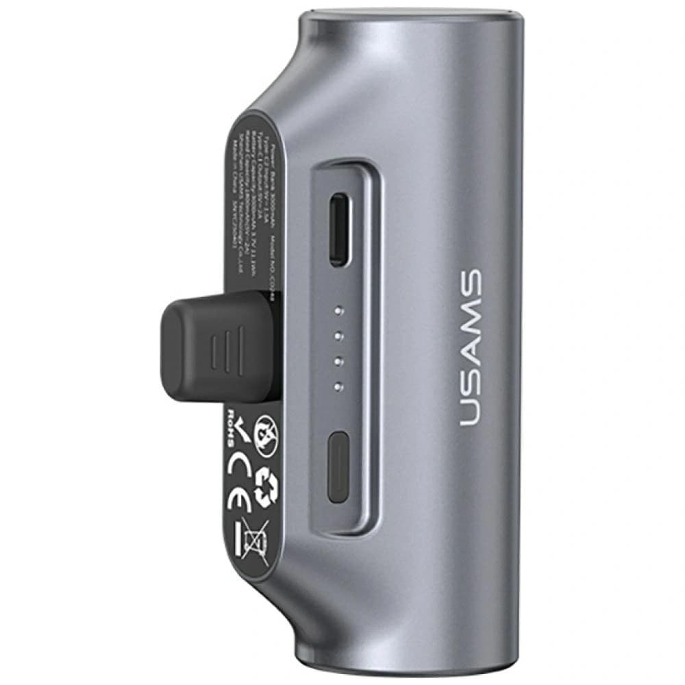 Powerbank USAMS PB79 Mini Tail Plug Portable 3000mAh USB-C szary - 2