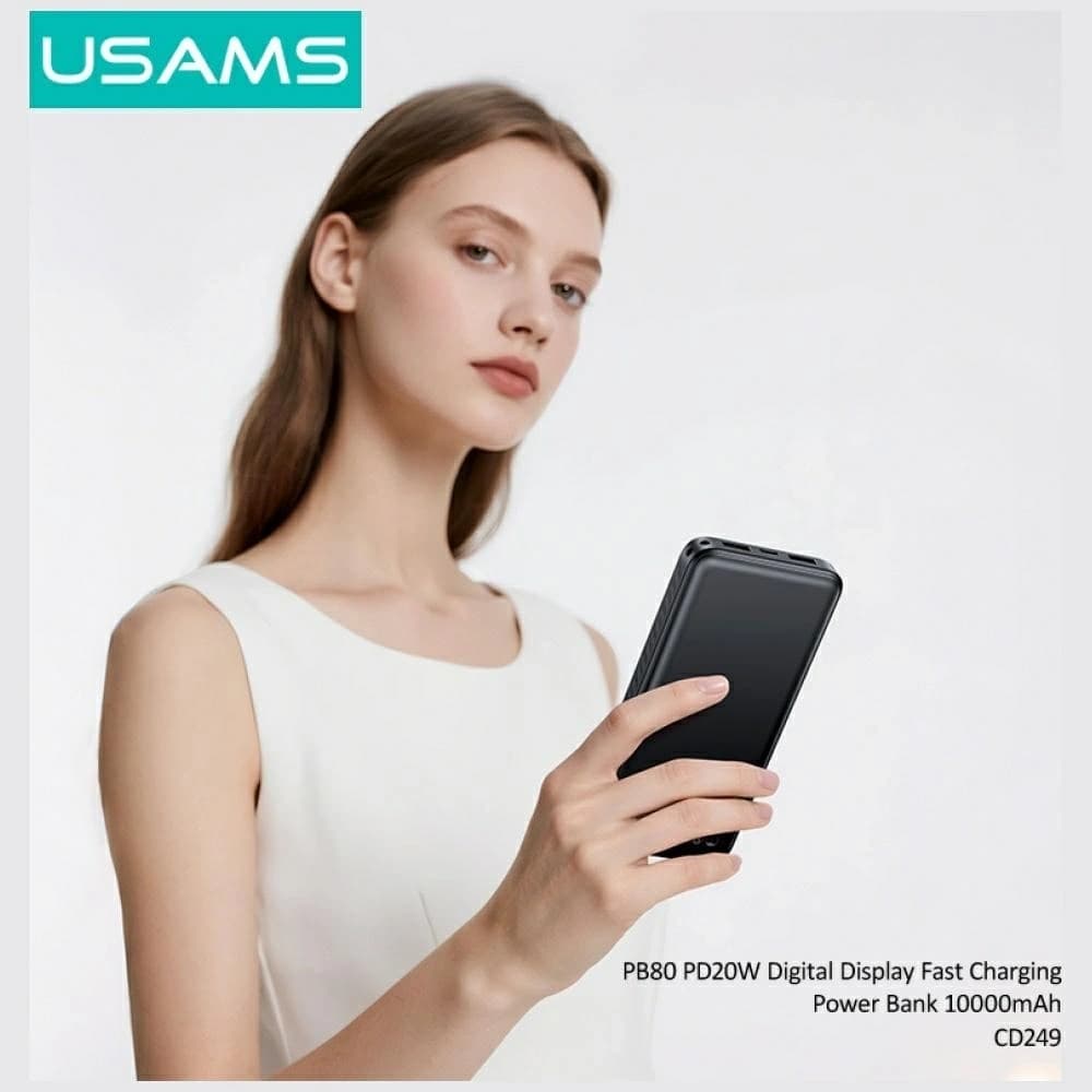 USAMS PB80 PD20W 10000mAh fehér - 6